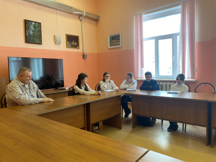 "Урок мужества" в 6-б классе.