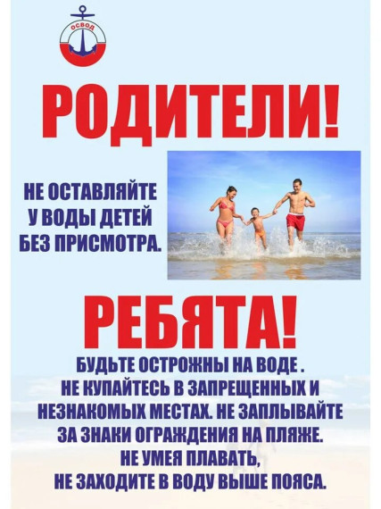 Основные правила безопасного поведения на воде.